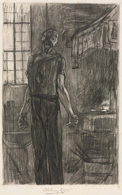El ahorcado en la fragua, c. 1880 de Félicien Rops