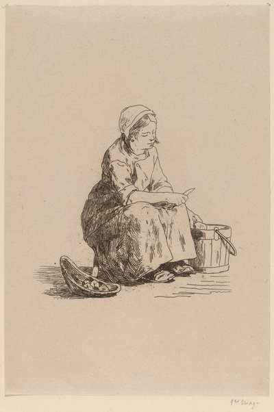 La pequeña peladora de papas de Félicien Rops