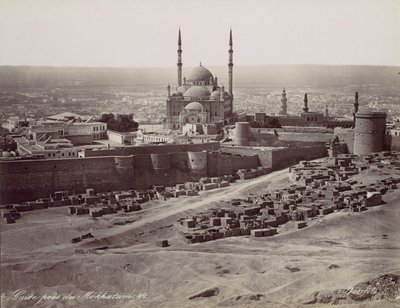 El Cairo cerca de Mokkatam, 1870s de Félix Bonfils