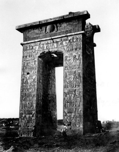 Puerta al norte de Karnak, Nubia, Egipto, 1878 de Félix Bonfils