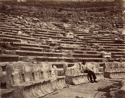 Interior, Teatro de Dionisio, Atenas de Félix Bonfils
