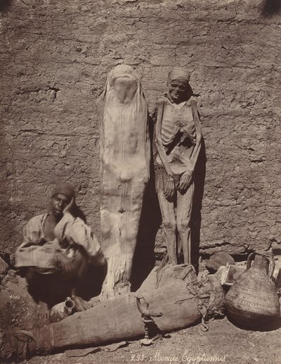 Momias egipcias, c. 1870 de Félix Bonfils