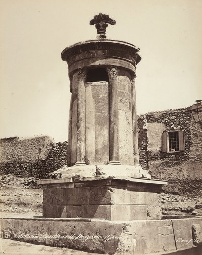 Monumento a Lisícrates, ubicado en la ciudad de Atenas de Félix Bonfils