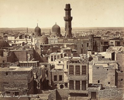 Vista panorámica de El Cairo, Egipto de Félix Bonfils