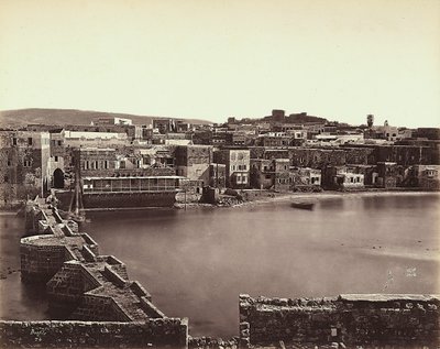 Vista panorámica de una ciudad en Israel de Félix Bonfils