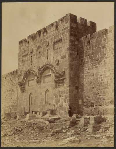 Puerta dorada exterior: Jerusalén de Félix Bonfils