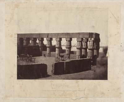 Restanten van de Luxortempel Templo de Louksor, vista general de las columnatas medias (Tebas) (título sobre el objeto) Egipto (título de la serie sobre el objeto) de Félix Bonfils