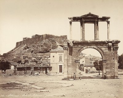 El Arco de Adriano en la Acrópolis de Atenas de Félix Bonfils