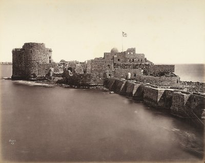 Vista de una fortaleza en el mar de Félix Bonfils