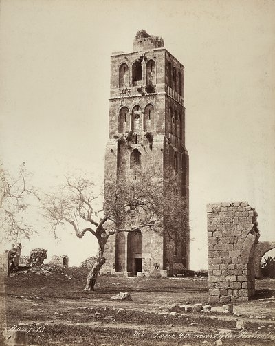 Vista de la Torre de los Cuarenta Mártires, en Israel de Félix Bonfils