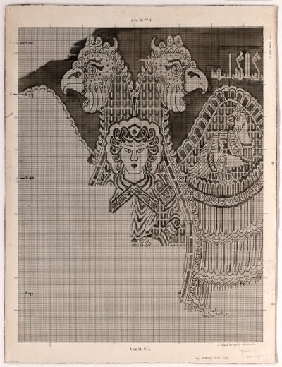 Dibujos esquemáticos de seda Buyid (1962.264) de Félix Guichert
