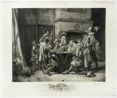 Partie perdue (Cartas de Soldados) de Félix Henri Bracquemond