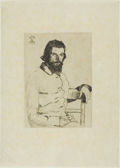 Retrato de Meryon de Félix Henri Bracquemond