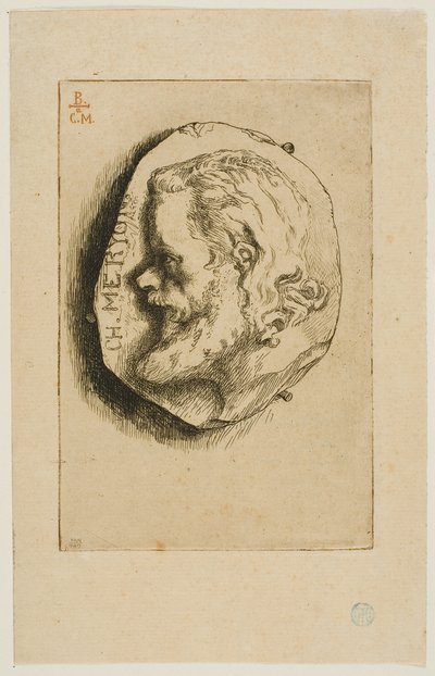 Retrato de Meryon de perfil de Félix Henri Bracquemond