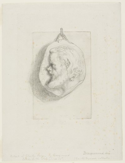 Retrato de perfil de Charles Meryon de Félix Henri Bracquemond