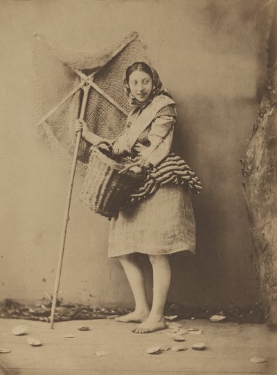 Una chica pescadora de camarones de Félix Jacques Antoine Moulin