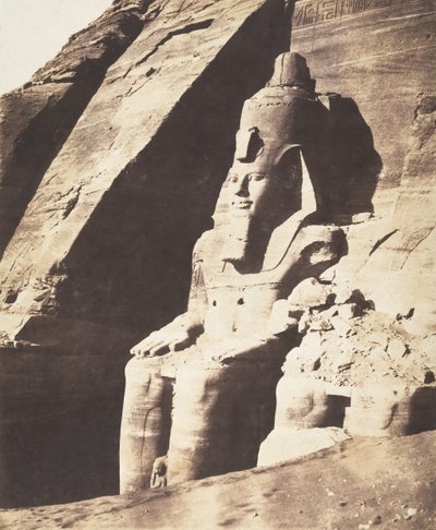Abou Sembil, Gran Spéos - Estatuas colosales, vistas de tres cuartos de Félix Teynard