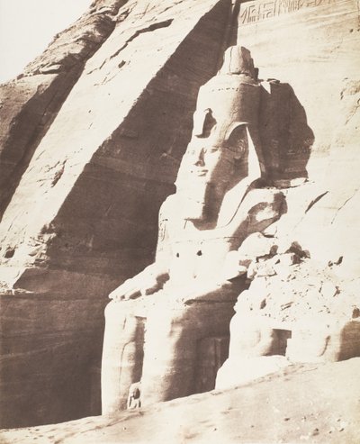 Abou Sembil, Gran Spéos - Estatuas colosales, vistas de tres cuartos de Félix Teynard
