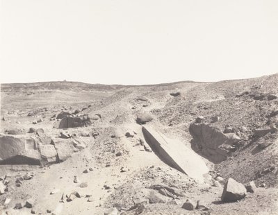 Asuán, Canteras de Granito - Antiguo Sistema de Extracción, 1851-52, impreso 1853-54 de Félix Teynard