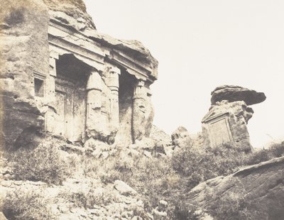 Djébel Selséleh Silsilis, Estelas arquitectónicas talladas en las C..., 1851-52, impreso 1853-54 de Félix Teynard
