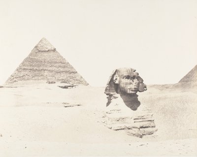 Djizeh Necrópolis de Menfis, Esfinge y Pirámides, 1851-52, impreso 1853-54 de Félix Teynard