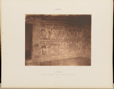 El-Fourdjeh. Arquitectura hipogea - Pintura interior de la pared derecha de Félix Teynard