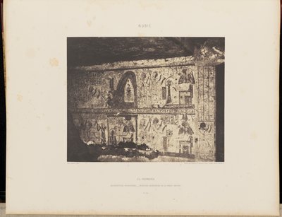 El-Fourdjeh. Arquitectura hipogea - Pintura interior de la pared izquierda de Félix Teynard