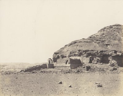 El-Kab éléthya, Vista general del Hemi-Spéos, 1851-52, impreso 1853-54 de Félix Teynard