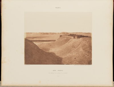 Ibrîm (Premnis). Vista general de la ciudad y el desierto de Félix Teynard
