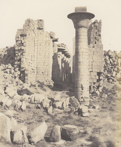 Karnak Tebas, Cour du Palais - Vue Prise de Point I de Félix Teynard