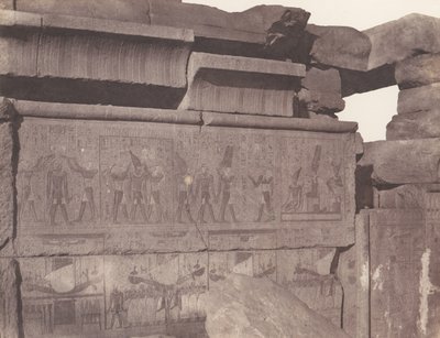 Karnak Tebas, Palacio - Construcción de Granito - Decoración Esculpida de Félix Teynard