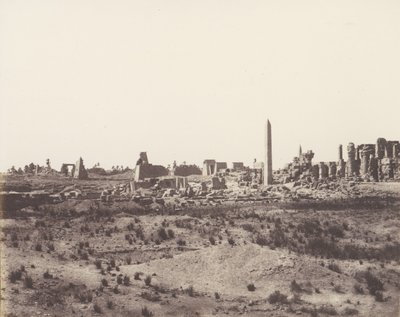 Karnak Tebas, Vista General de las Ruinas Tomada desde el Noreste de Félix Teynard
