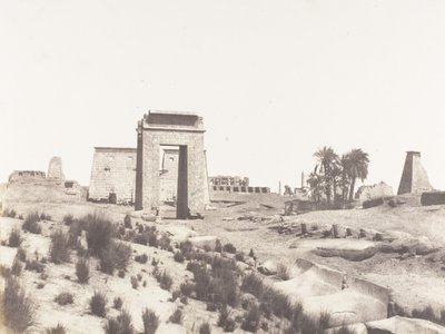 Karnak Thèbes, Vista general de las ruinas desde el punto B de Félix Teynard