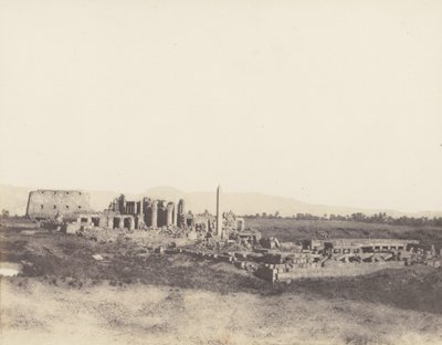 Karnak Tebas, Vista General de las Ruinas Tomada desde el Sureste, en T, 1851-52, impreso 1853-54 de Félix Teynard