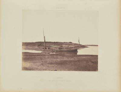 Louksor. Pequeño Brazo del Nilo - Barque de Voyageurs de Félix Teynard