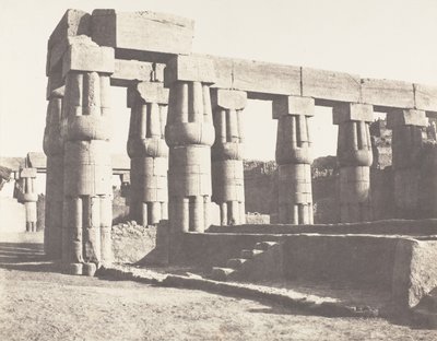 Louksor Tebas, Construcción Posterior - Galerías Paralelas, 1851-52, impreso 1853-54 de Félix Teynard