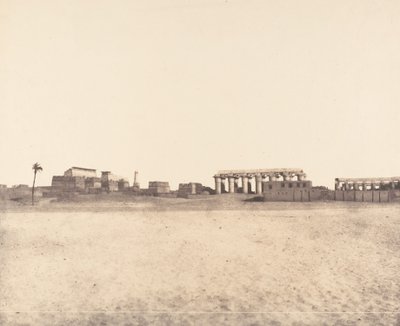 Luxor Tebas, vista general de las ruinas de Félix Teynard