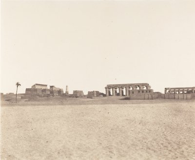 Louksor Tebas, Vista General de las Ruinas, 1851-52, impreso 1853-54 de Félix Teynard