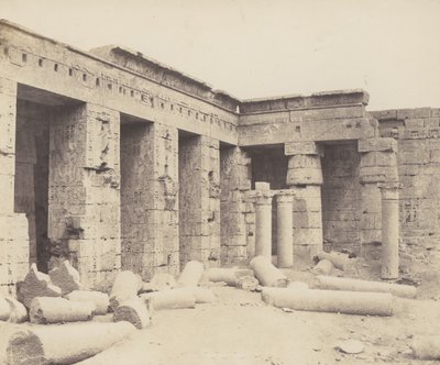 Médinet-Abou Tebas. Construcciones Posteriores - Segunda Corte, 1851-52, impreso 1853-54 de Félix Teynard