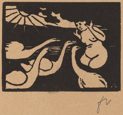 Bañista con cisnes de Félix Vallotton