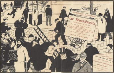Cubierta del libro para "Les Rassemblements" de Félix Vallotton