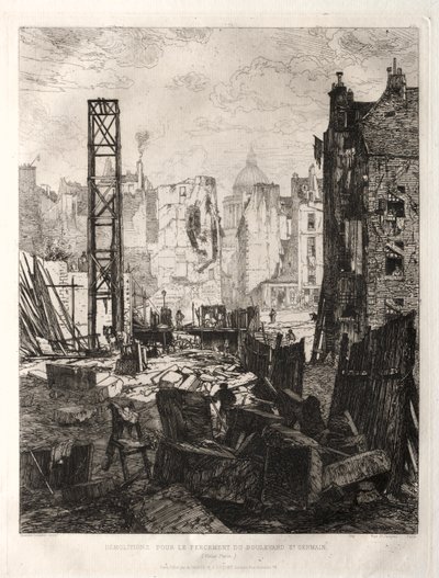Demolitions pour la Perement du Boulevard St. Germain de Félix Vallotton