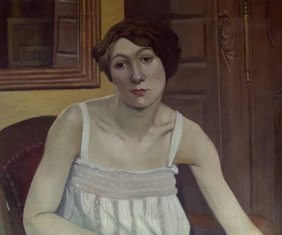 Retrato de mujer de medio cuerpo de Félix Vallotton
