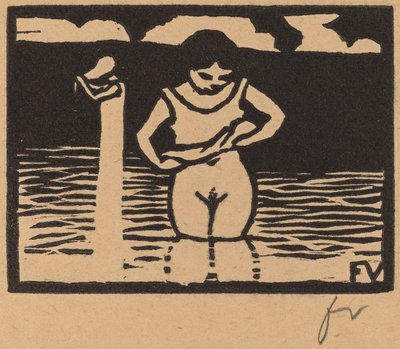 Niña levantando su camisón (Fillette enlevant sa chemise) de Félix Vallotton