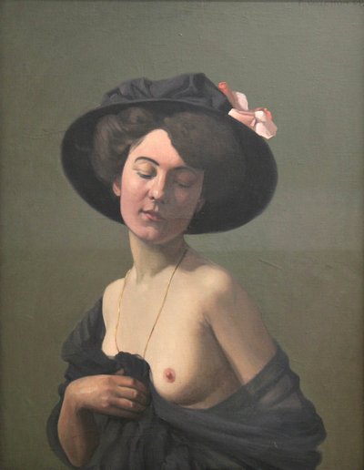 Joven mujer con sombrero negro, 1908 de Félix Vallotton