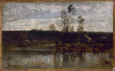 Riverside, entre 1850 y 1860 (óleo sobre papel y lienzo) de Félix Ziem
