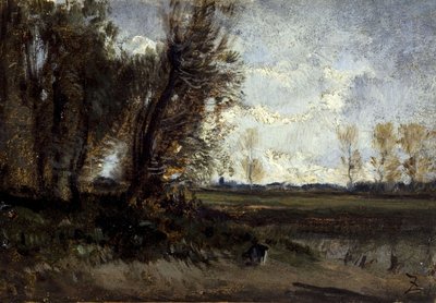 El estanque, entre 1850 y 1860 (óleo sobre papel y lienzo) de Félix Ziem
