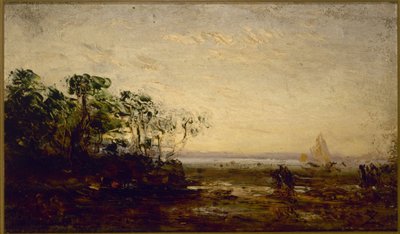 Martigues, efecto crepuscular, entre 1850 y 1900 (óleo sobre madera) de Félix Ziem