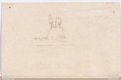 Sketch for Pavilion Near a Mosque (verso) de Félix Ziem