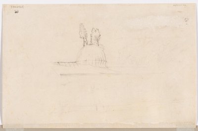 Boceto para pabellón cerca de una mezquita de Félix Ziem